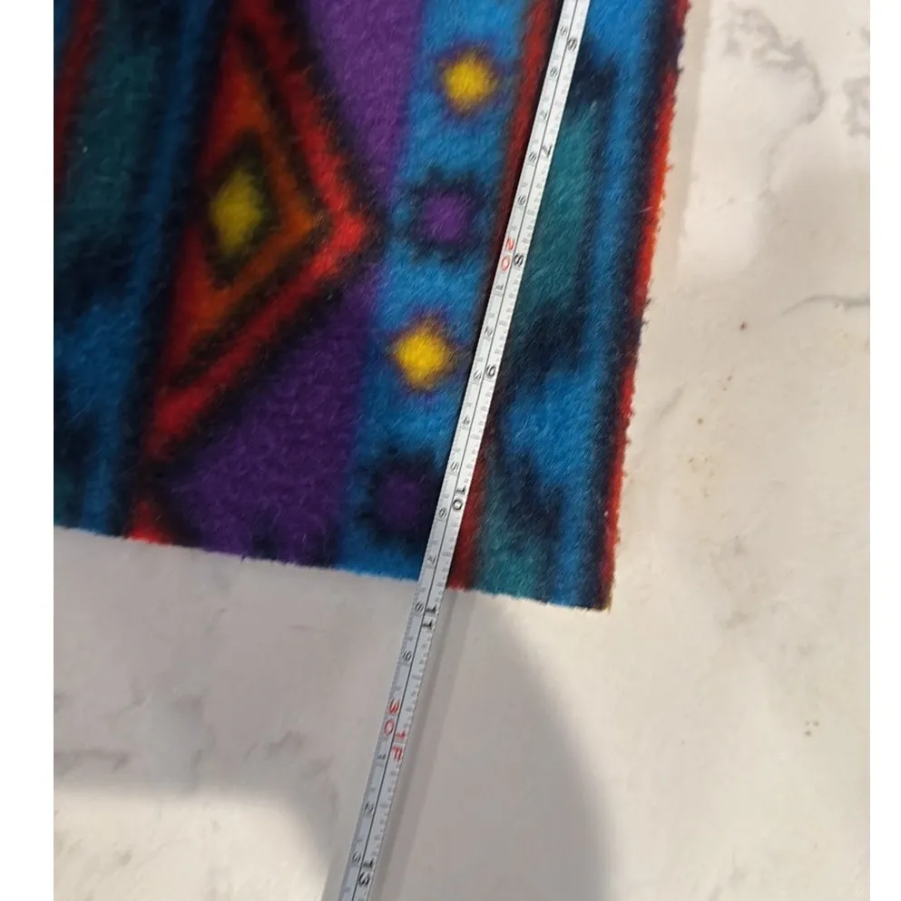 Rare Vintage AVON 1994 Soft Fleece Aztec Ethnic Colored Scarf - Image 5