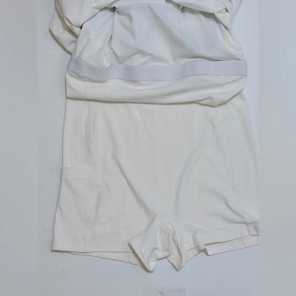 NWT Splits59 Simona Airweight Dress in White & Indigo, size S - Image 9