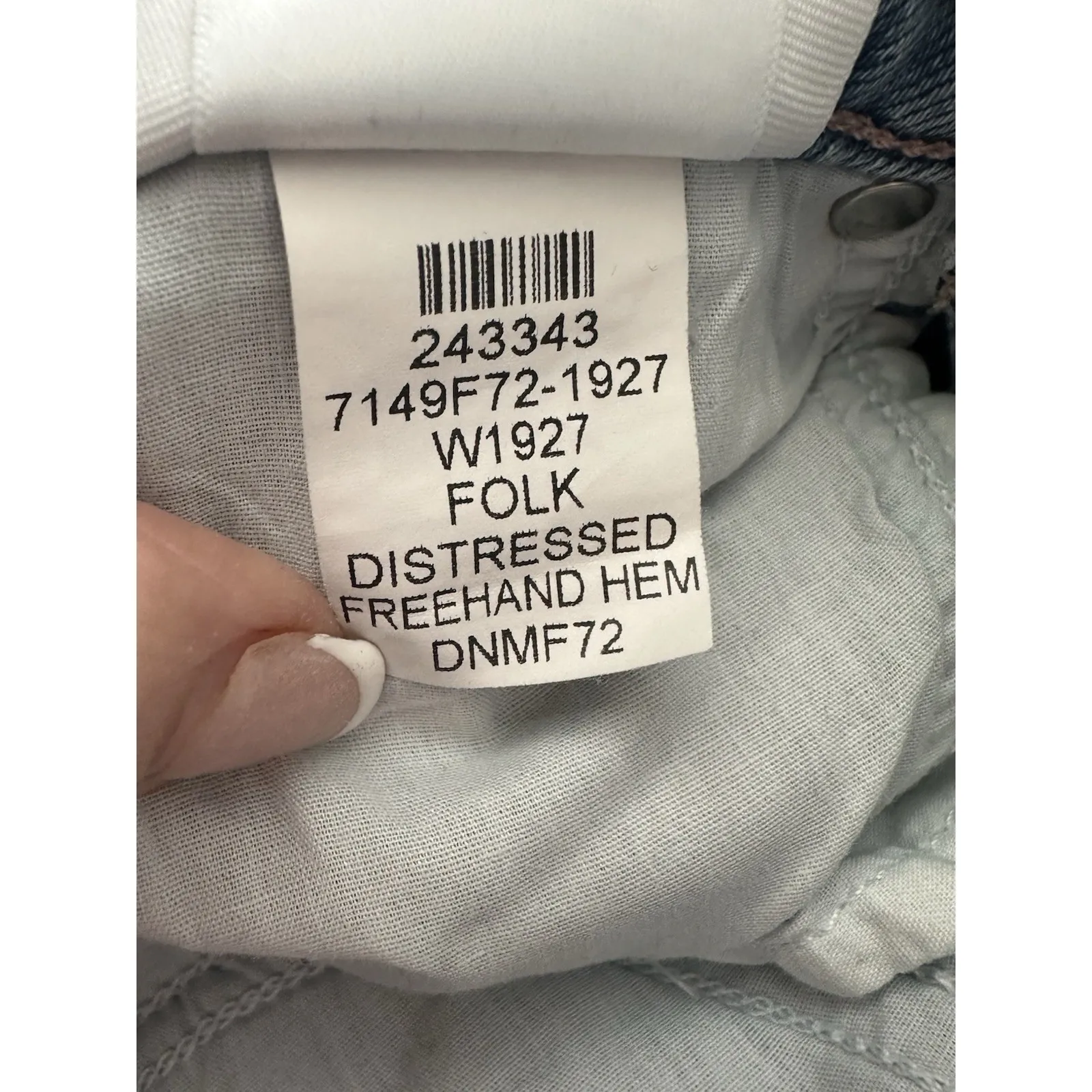 Paige‎ Jeans Women's Size 24 Femme Boot Flare Raw Hem Stretchy Light Wash #F7-0 - Image 8