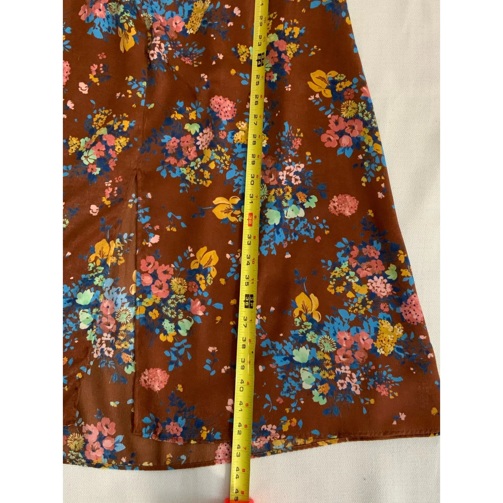 ZARA NEW WOMAN MIDI‎ FLORAL PRINT DRESS WITH BOW V-NECK - Image 6