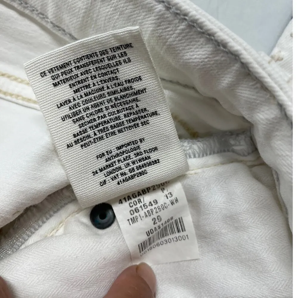 Pilcro and The Letterpress Fit Embroidered Raw Hem Jeans Women's Size 29 - Image 7