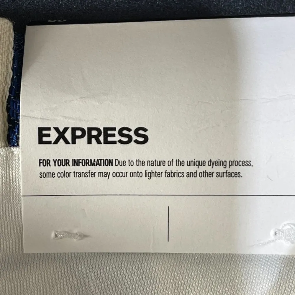 Express Women's Paper bag Trouser Pant Blue White Stripe High Rise  Size 0 - Image 6