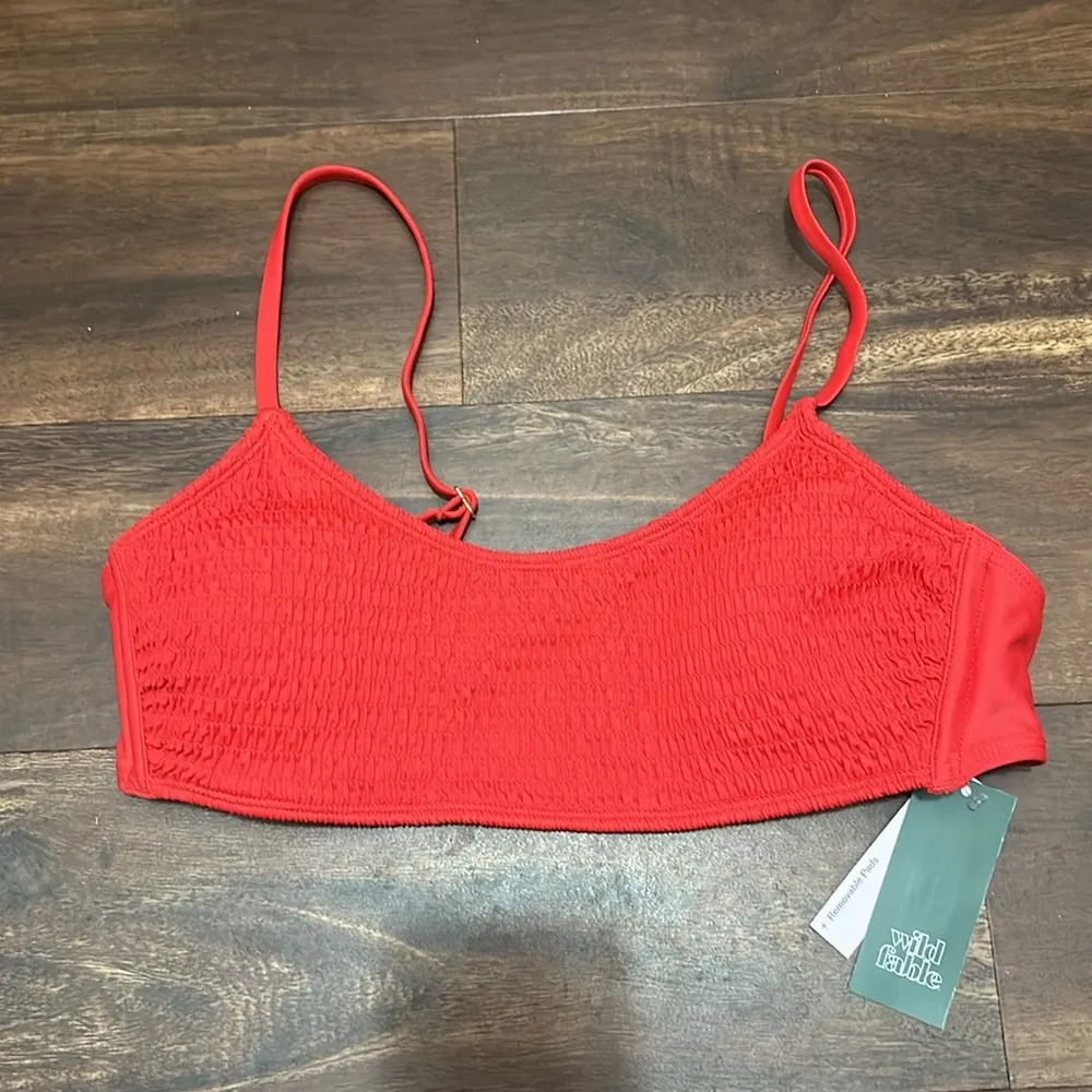 NWT Wild Fable Red Bikini Top in Size Large - Image 3