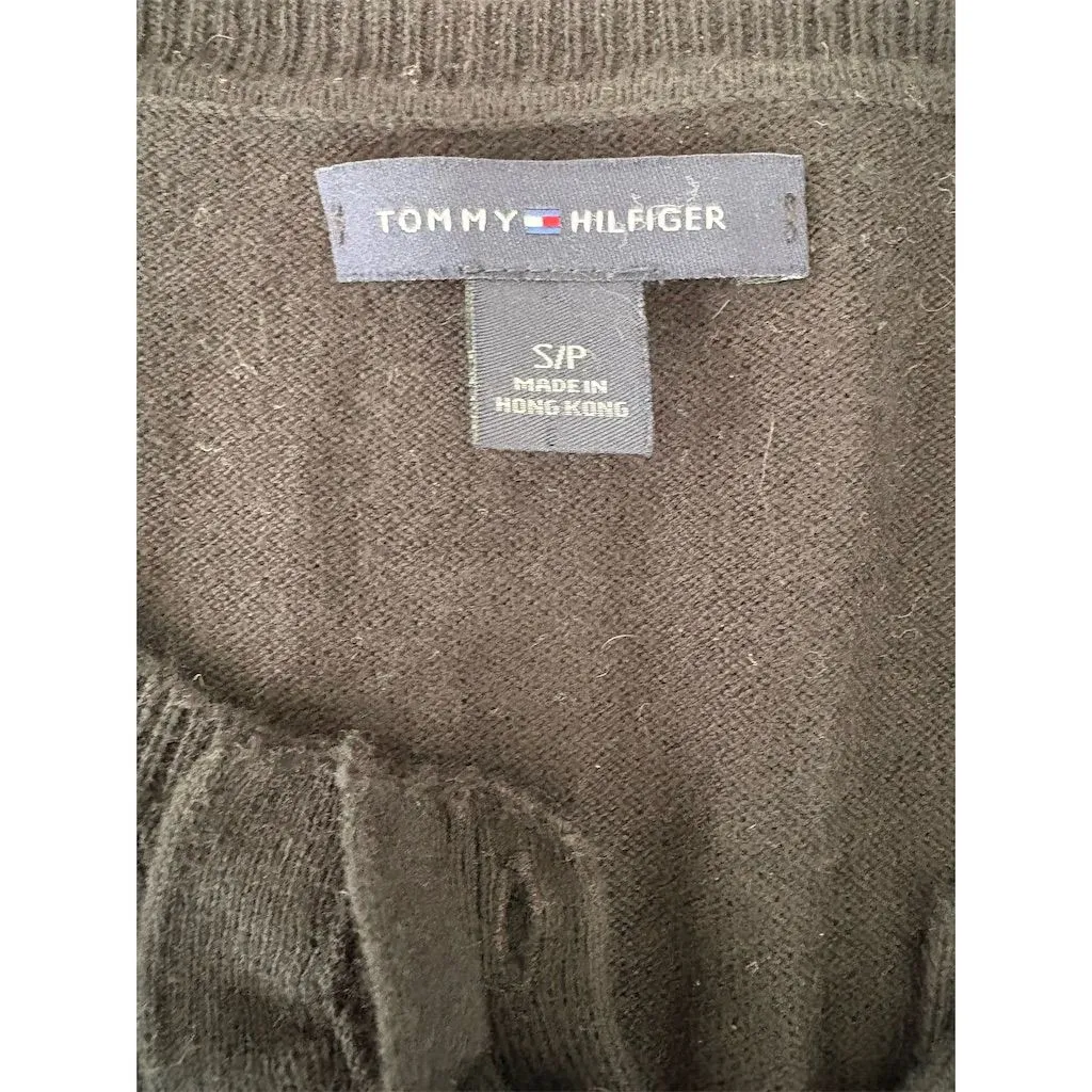 Tommy Hilfiger Women's Ruffled Cardigan‎ Sweater Black Size S - Image 3