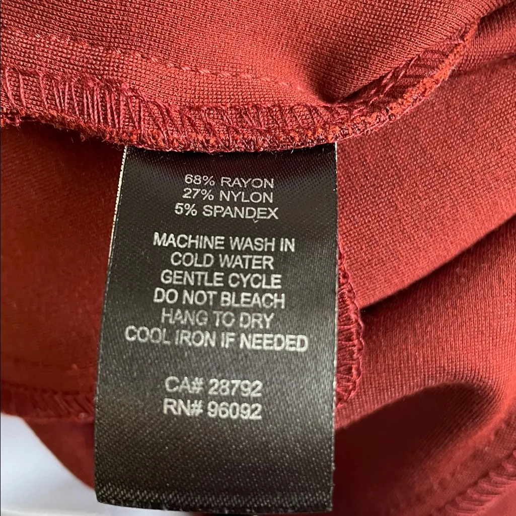 Carolina Belle Deep Red-Rust Skinny Pants - Image 5