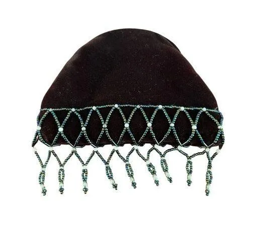 Classiques Entier Black Velvet Beaded Evening Purse Silver Chain Strap Gunmetal - Image 1