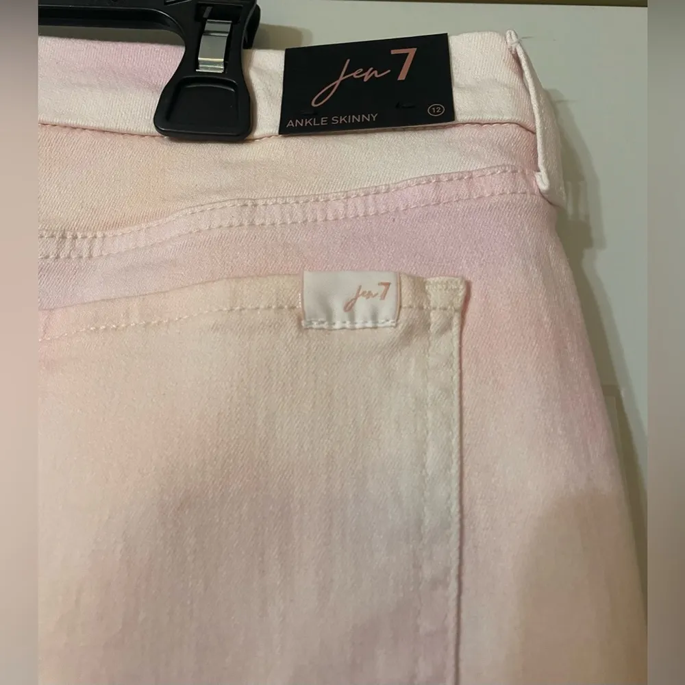 Jen7 by 7 for All Man Kind TieDye High Waist Cropped Skinny Jeans size 12 - Image 6