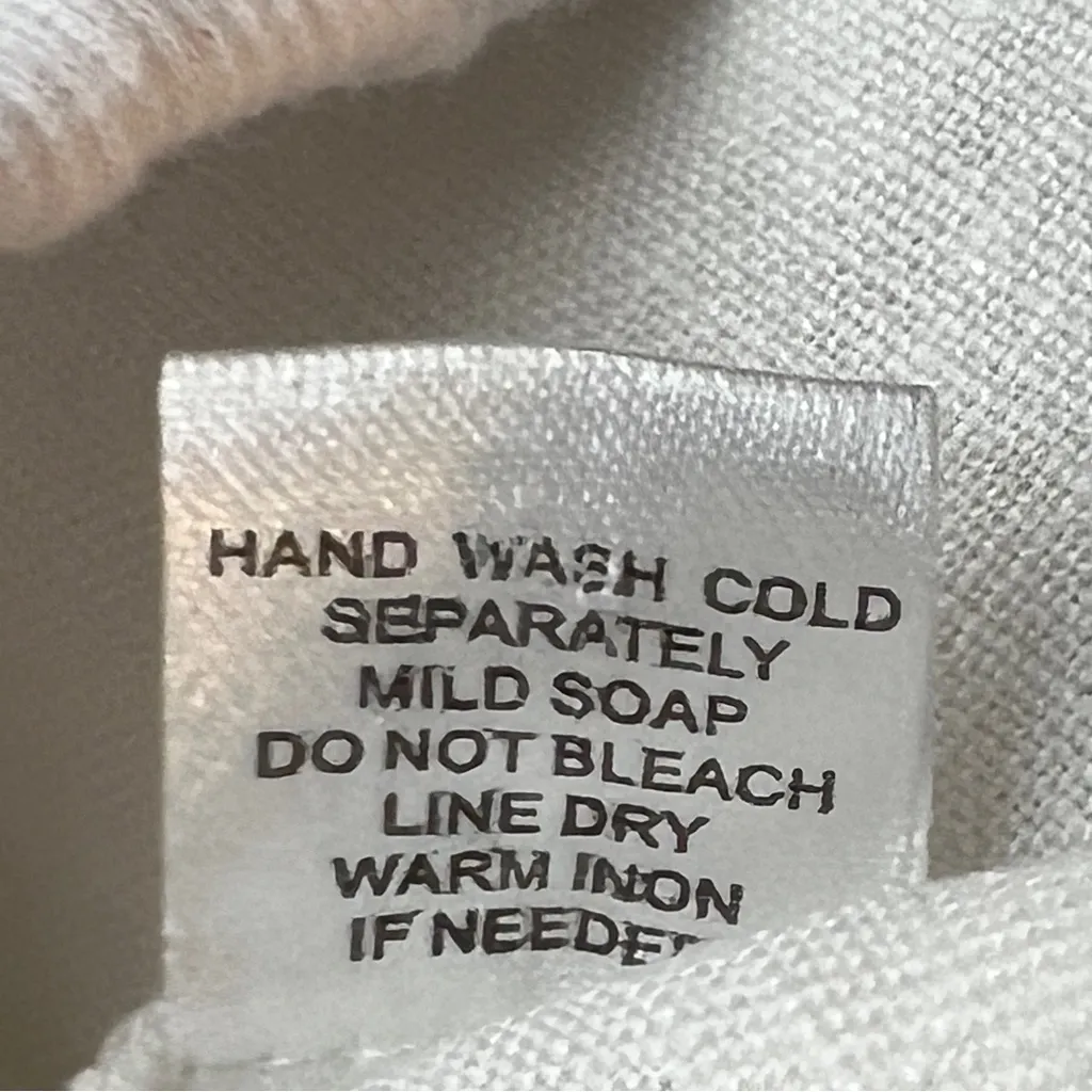 For Cynthia Woman Size 1X 100% Linen White Cropped Pants w/Stretch Waist Pockets - Image 10