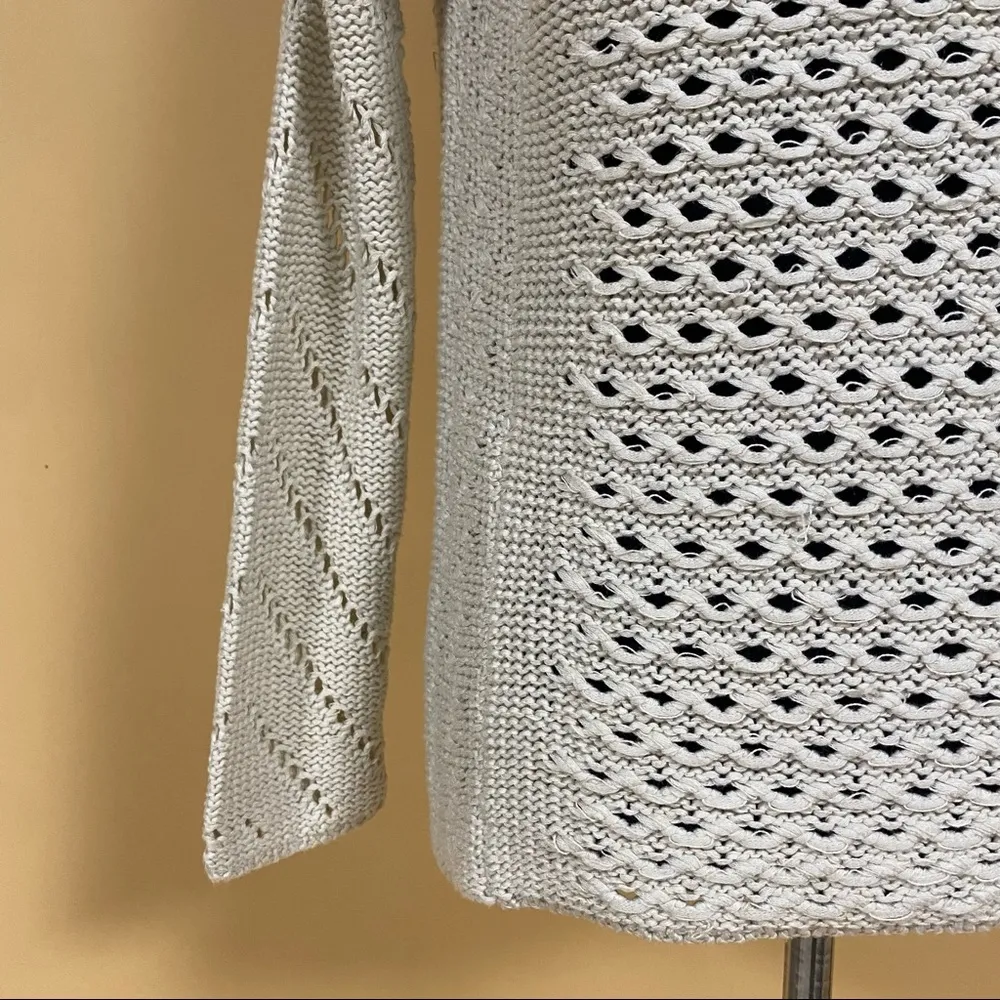 RDI Cream V Neck Knit Sweater Size S - Image 3