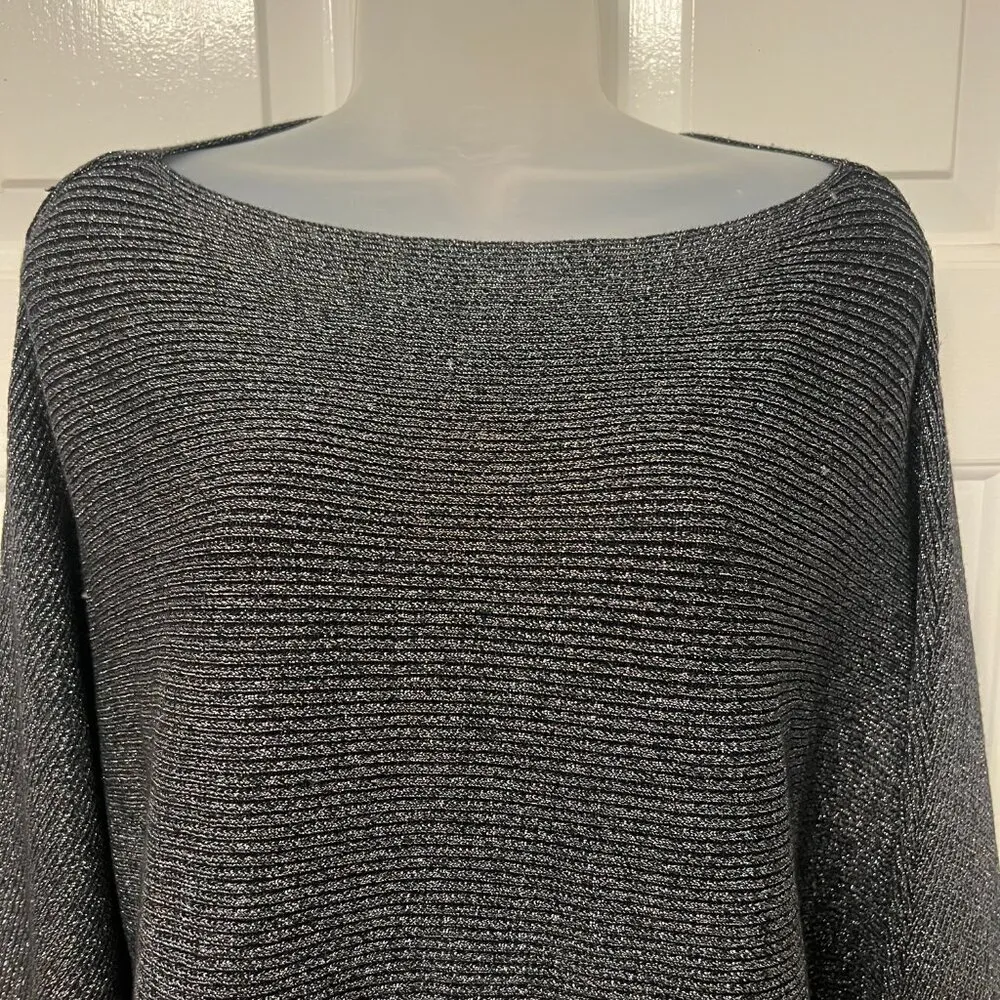 Philosophy Shimmery Silver & Black Sweater - Image 4