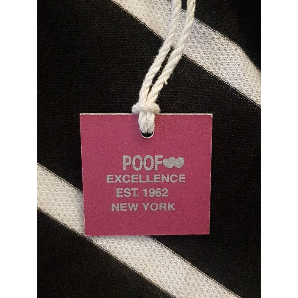 Poof Excellence  Womens Blouse Tank Sz Small Striped Sleeveless Swing High Low - Image 9