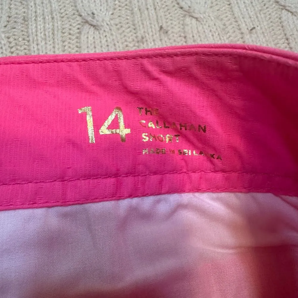NEW Lilly Pulitzer Callahan Shorts sz 14 Bright Pink Shorts - Image 7