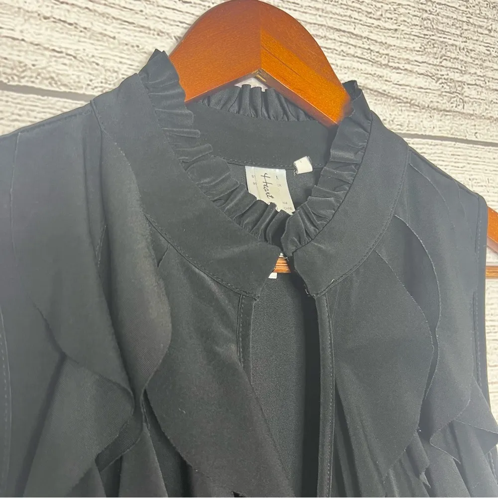 Heart Soul Black Sleeveless Keyhole Ruffle Mini Dress Size XL - Image 4