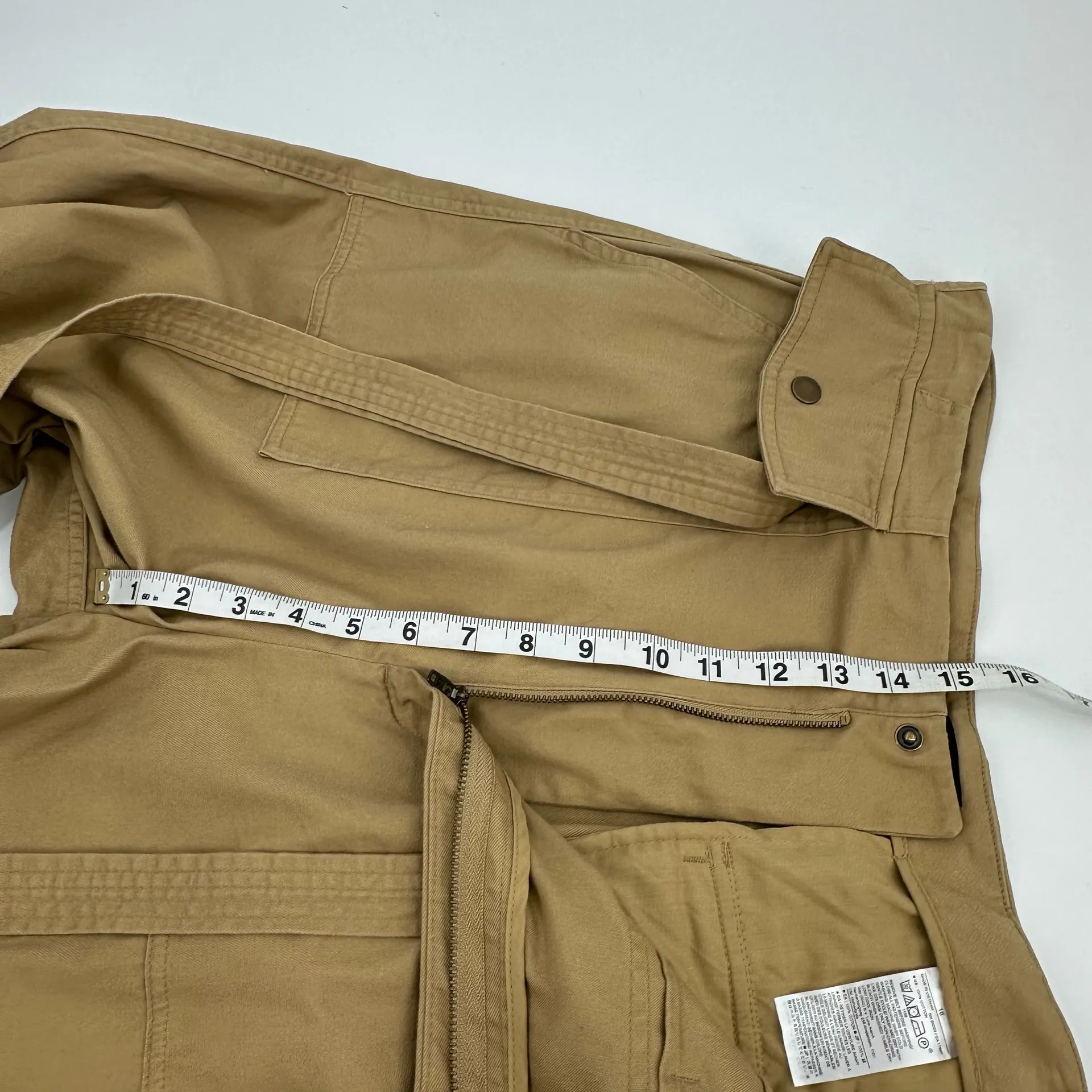 BANANA REPUBLIC FACTORY Pants Utility Tie-waist Khaki Tan Womens 16 Ankle  - Image 7