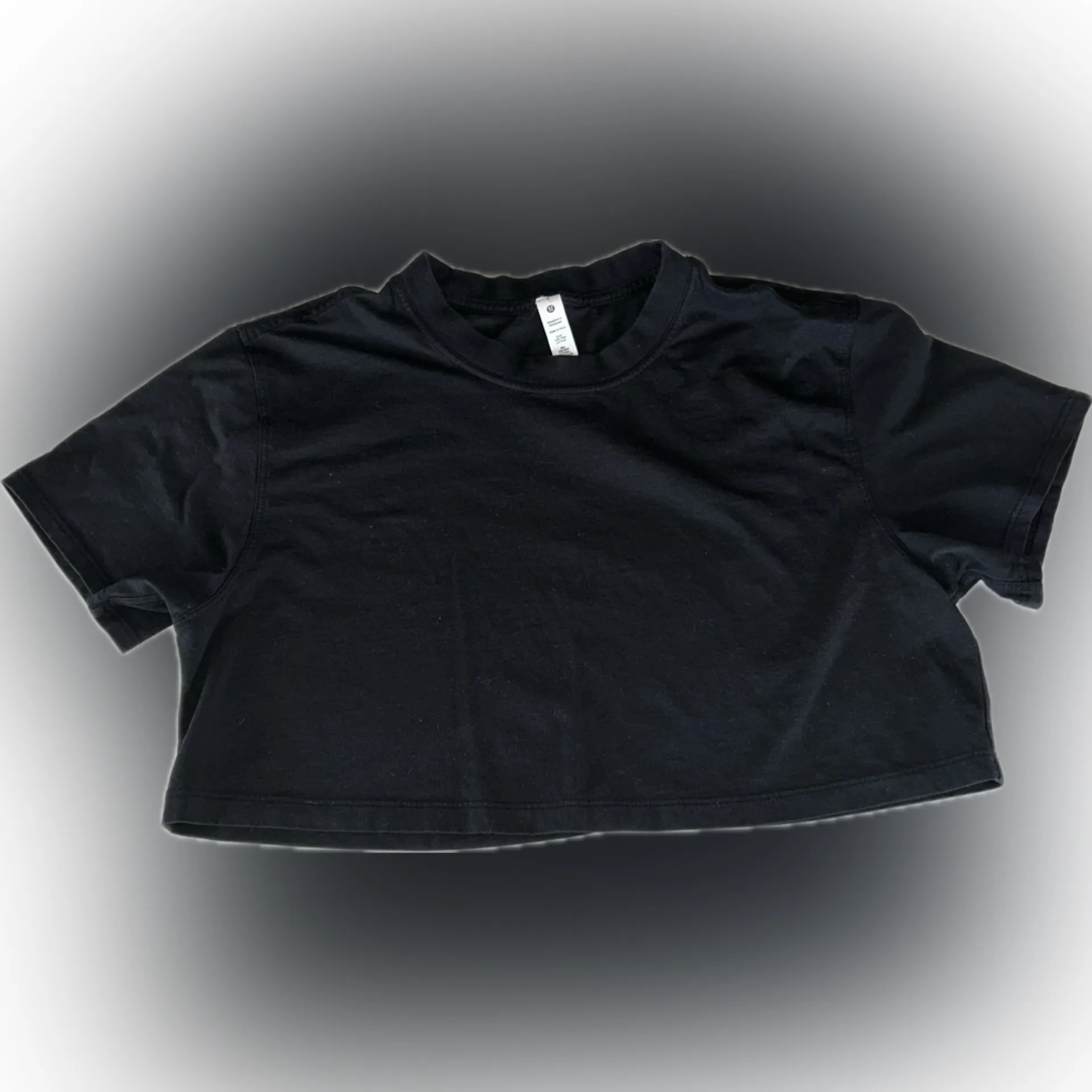 lululemon athletica All Yours Solid Black Loose Yoga Gym Crop T Shirt 4 Baddie - Image 3