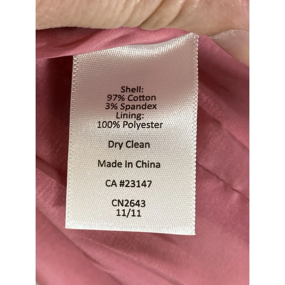 Talbots Shift‎ Dress Womens 6 Pink Green Retro Mod Floral Faux Pockets - Image 6