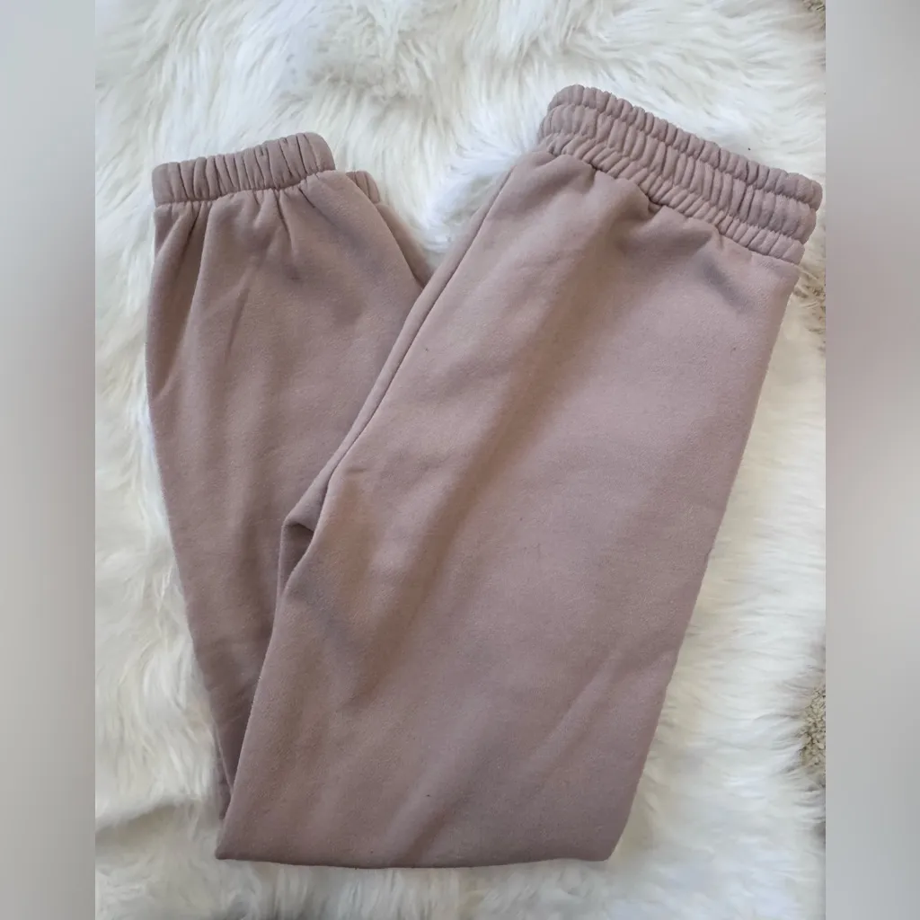 One Eleven Size Small Cozy Tan Jogger Sweatpants - Image 2