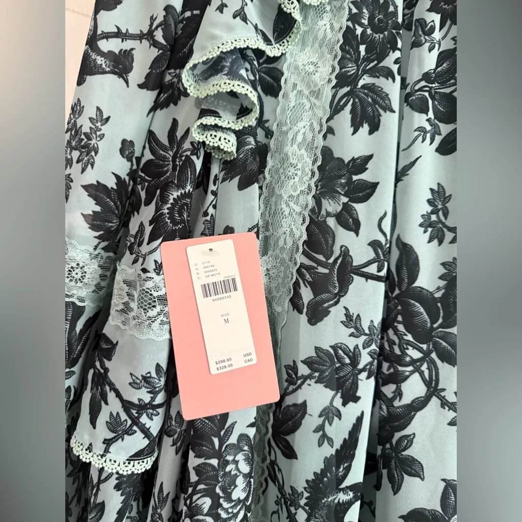 NWT Anthropologie BHLDN Camila Long-Sleeve Chiffon Mini Dress - Image 7