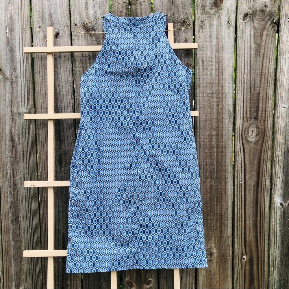 Joe Fresh Blue Geometric Print Shift dress 6 - Image 4