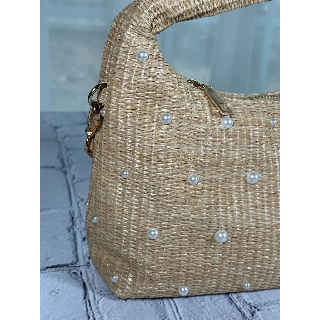 Crown Vintage Raffia Basket Seasonal Knit Hobo Bag NWOT - Image 11