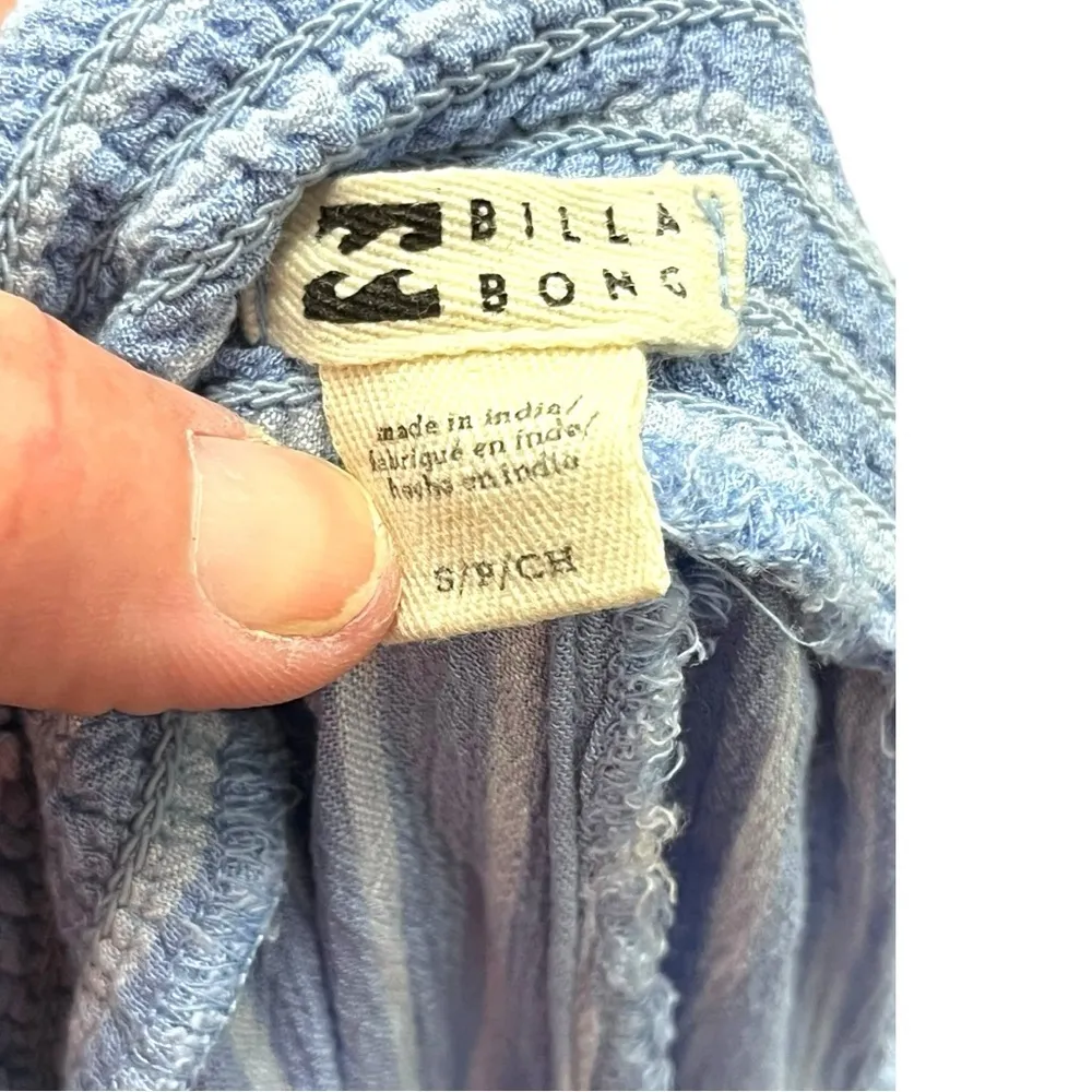 Billabong‎ Pants Women’s Size Small Blue Striped BohoY2K InspiredFlare Leggings - Image 5