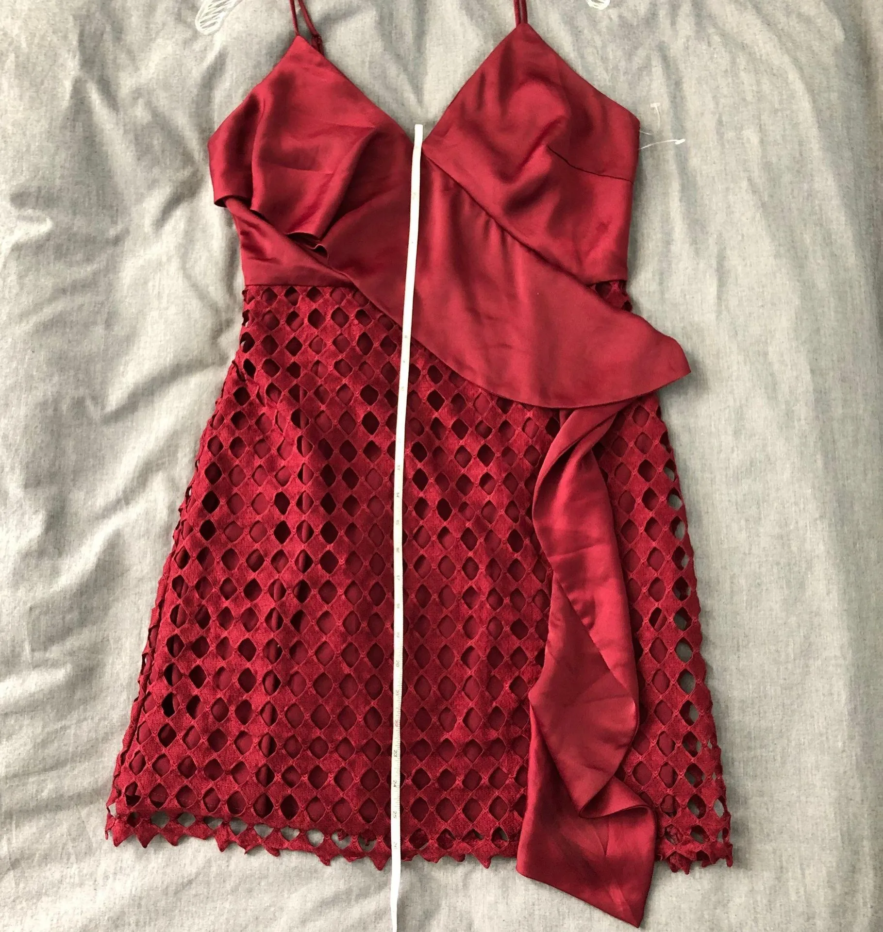 NWOT  Ruffle Red Lace Dress - Image 14