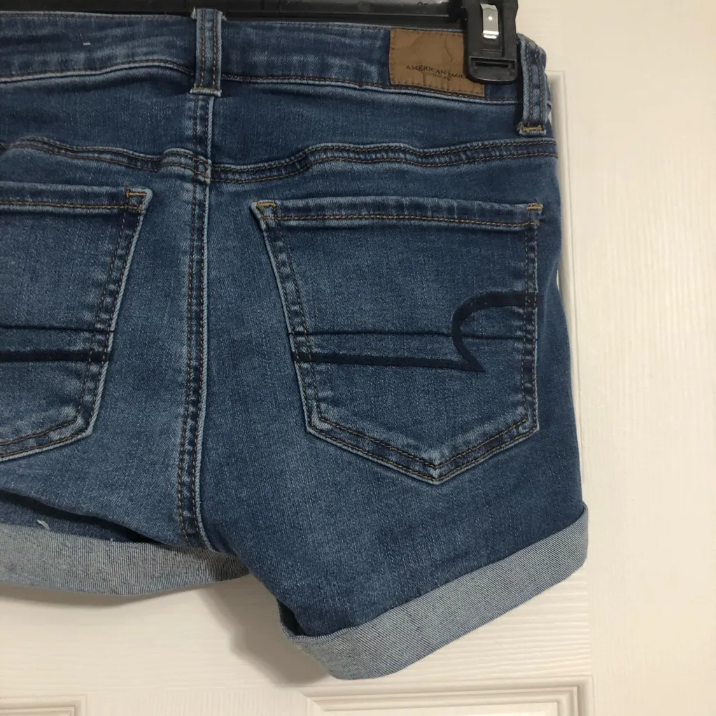 American eagle next level stretch X‎ women’s size 2 cuffed jean shorts - Image 9