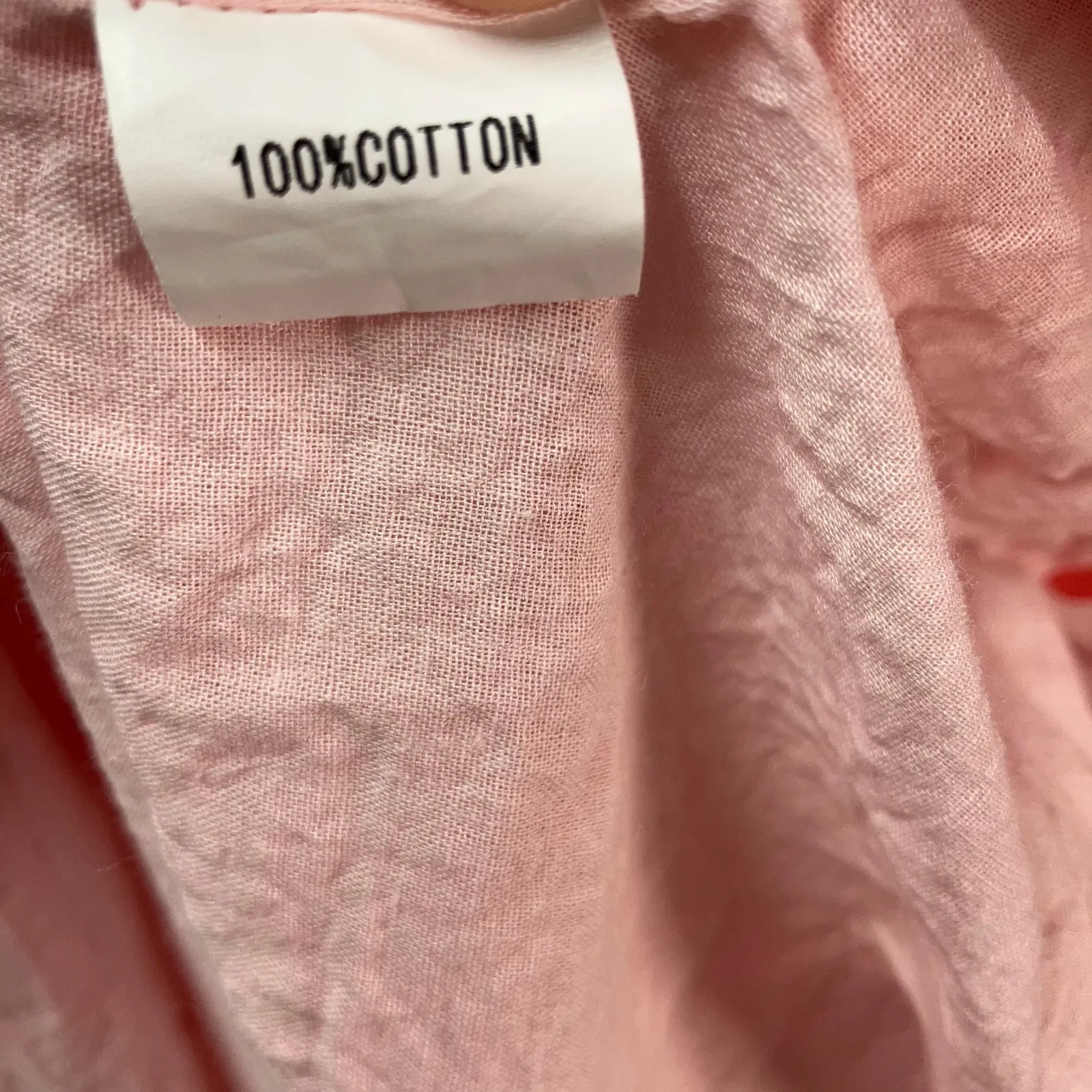 Petal‎ + Pup Gasal Tiered Smocked Midi Dress Pink Red Polka Dot Womens 10 Cotton - Image 14