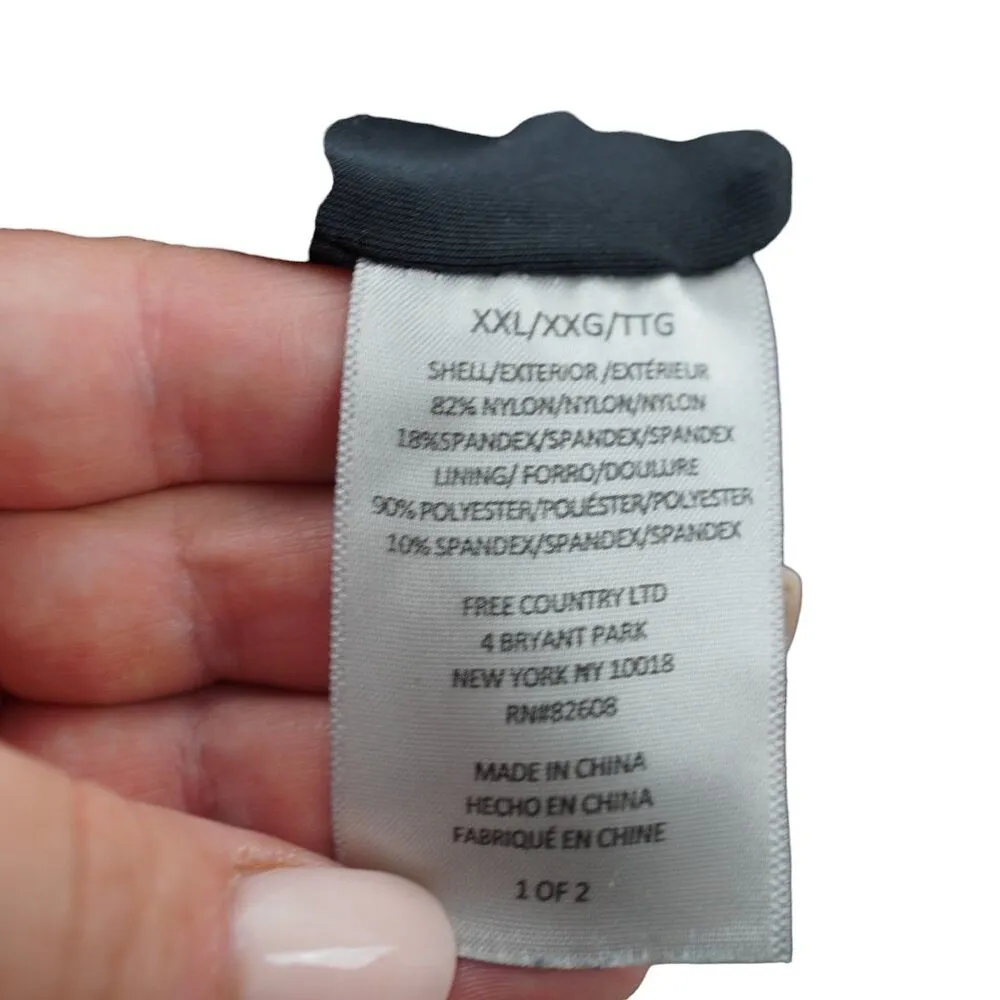 Free Country Womens Strappy Two-Piece Set High-Neck Tank Top & Shorts Black & Wh - Image 9