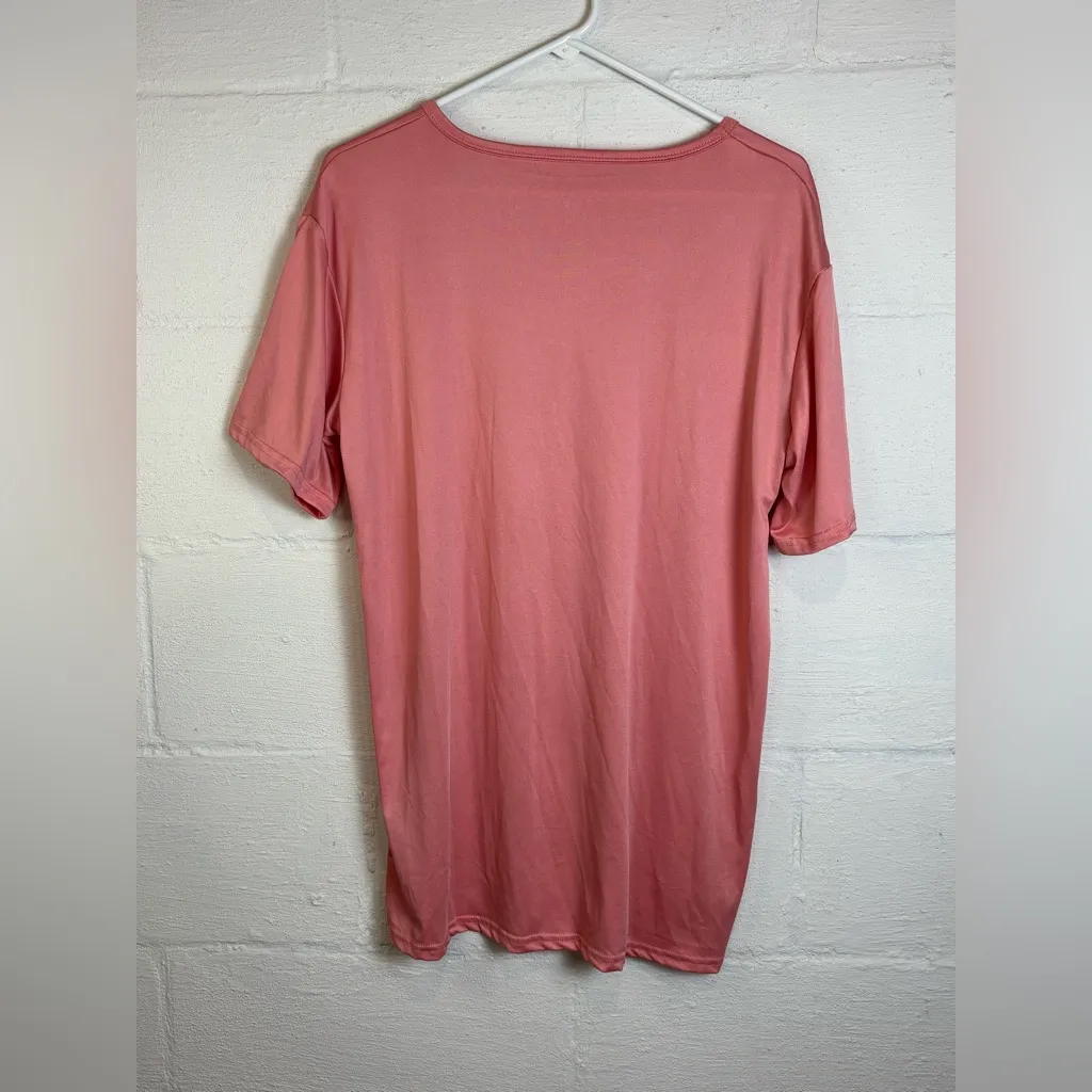 Woman’s Basic No Brand Casual Pink Classic Lightweight Plain T - Image 4