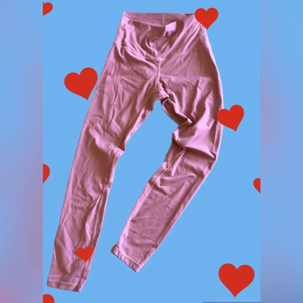 Moyooga Womens Peach Color Ribbed Paneled Activewear Workout Leggings Size Small Pink - Image 6