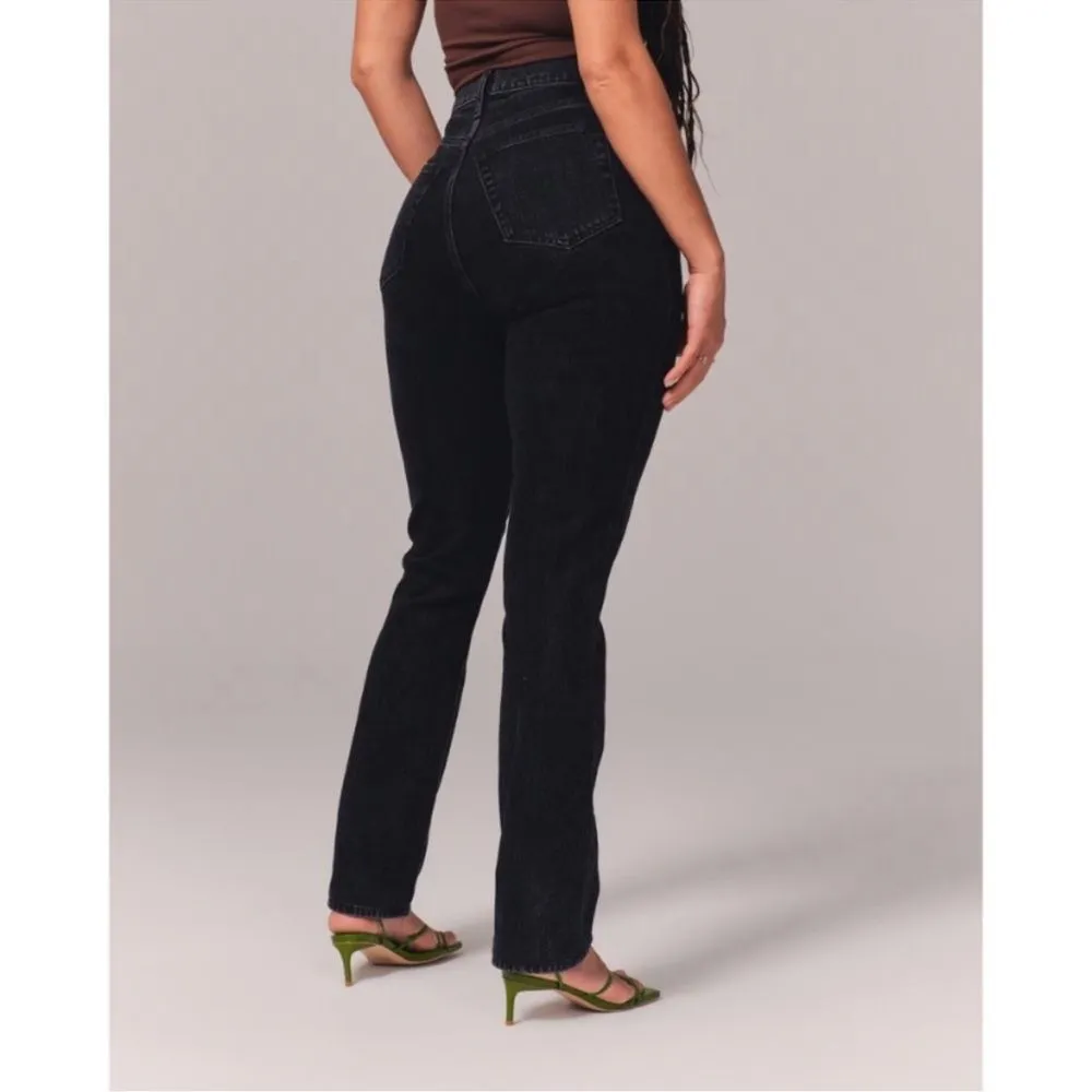 Abercrombie Fitch Curve Love 90’s Slim Straight Ultra High Rise Jeans 25/0 Short - Image 8