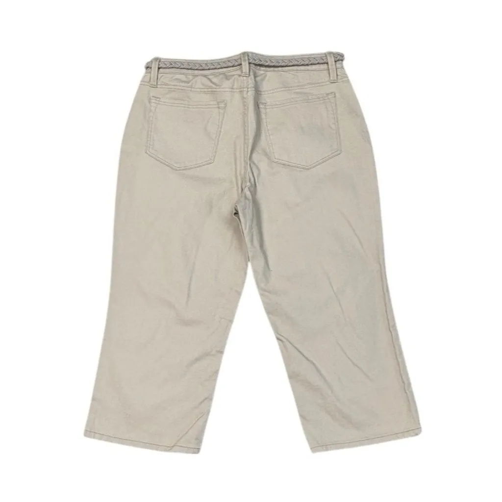 *New Riders Lee Capri Pant Womens 12 Tan Perfect Mid Rise Casual Coastal Grandma - Image 2