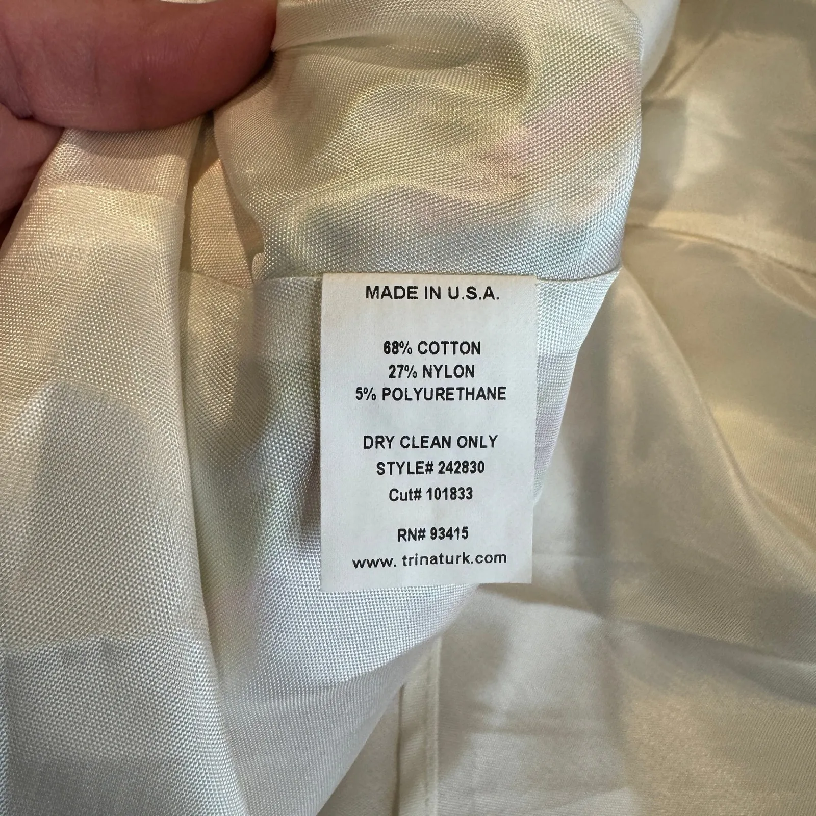 Trina Turk Striped Spaghetti Strap Sun Dress Womens 10 Cotton Tie Waist Lined - Image 14