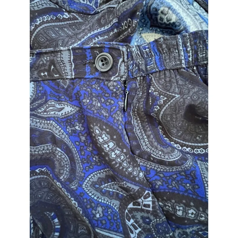Notations Vintage Paisley Print A-Line Knee Length Skirt Petite Medium - Image 5