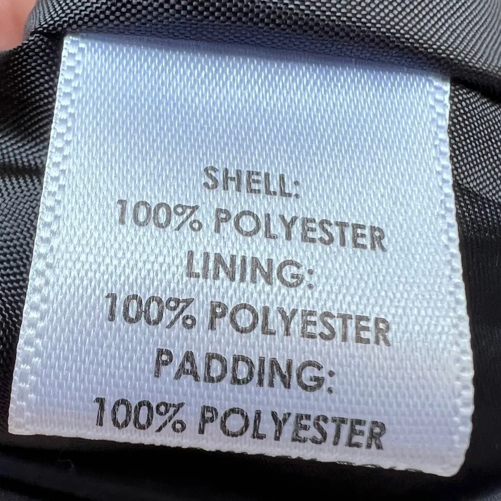 Kim Rogers black & white houndstooth puffer vest, size L. EUC - Image 4