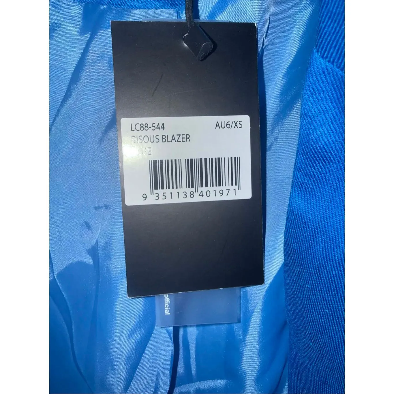 LIONESS BISOUS BLAZER SINGLE BREASTED SHOULDER PADS– BLUE XS WOMENS #765 - Image 10