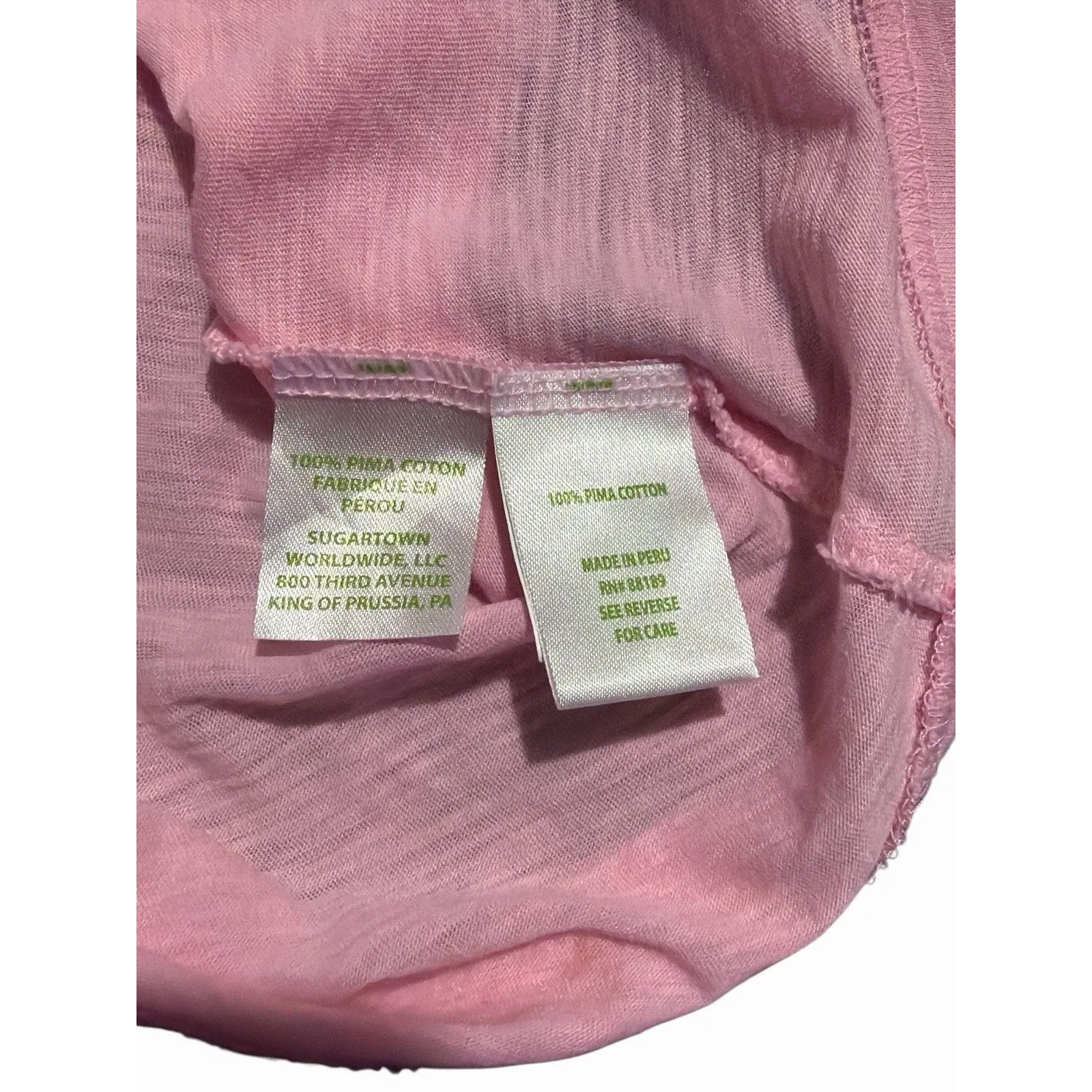 Lilly Pulitzer Women’s Pink V-Neck T-Shirt XXS Pima Cotton Short Sleeve - Image 7