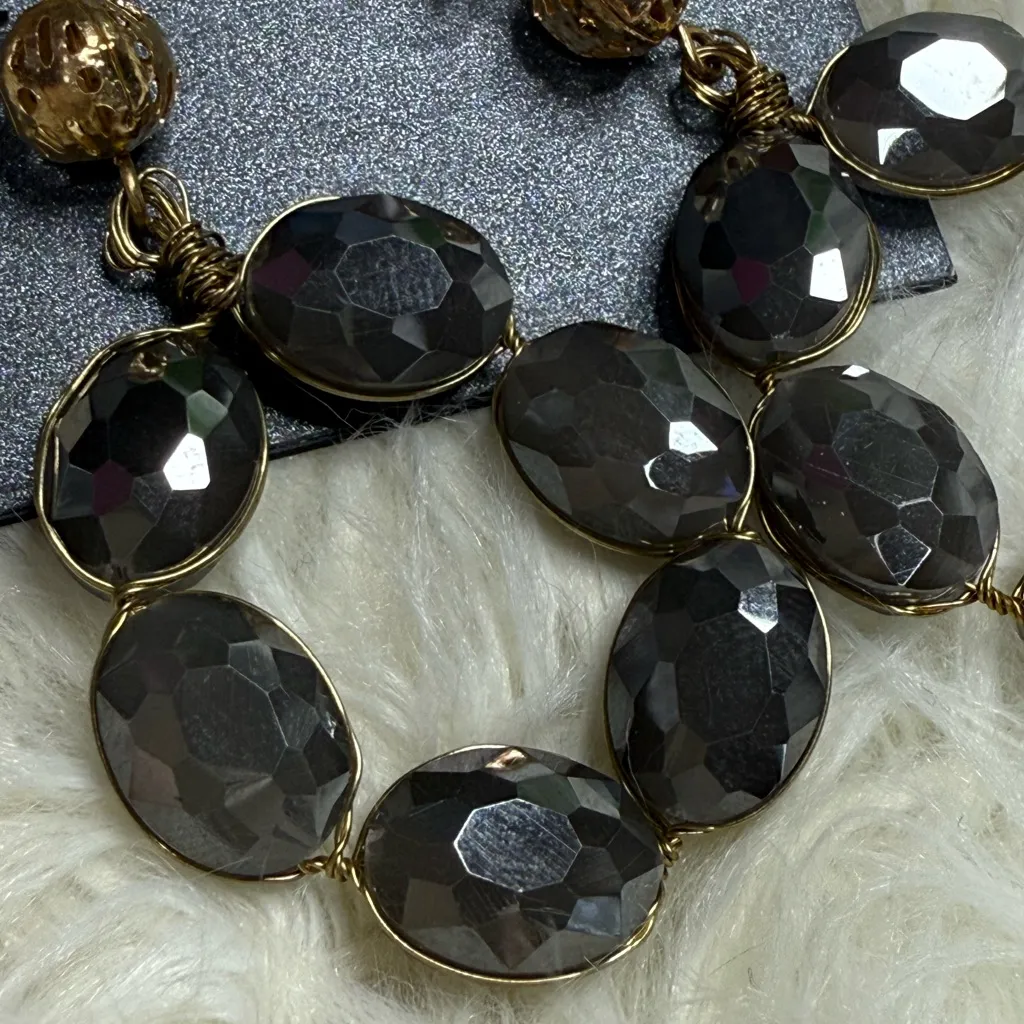 Massini Gold and Silver Dangle Earrings - Image 2