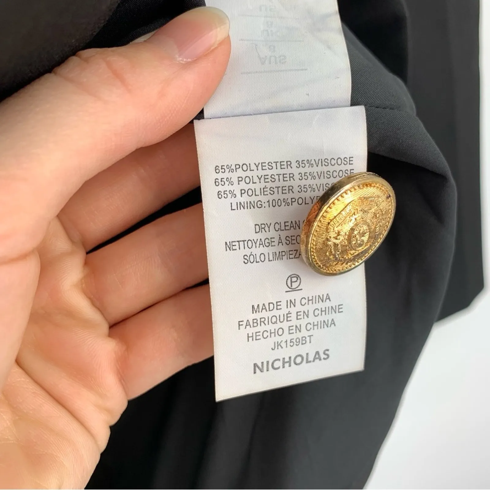 NWT NICHOLAS Black Twill Suiting Blazer 4 - Image 7