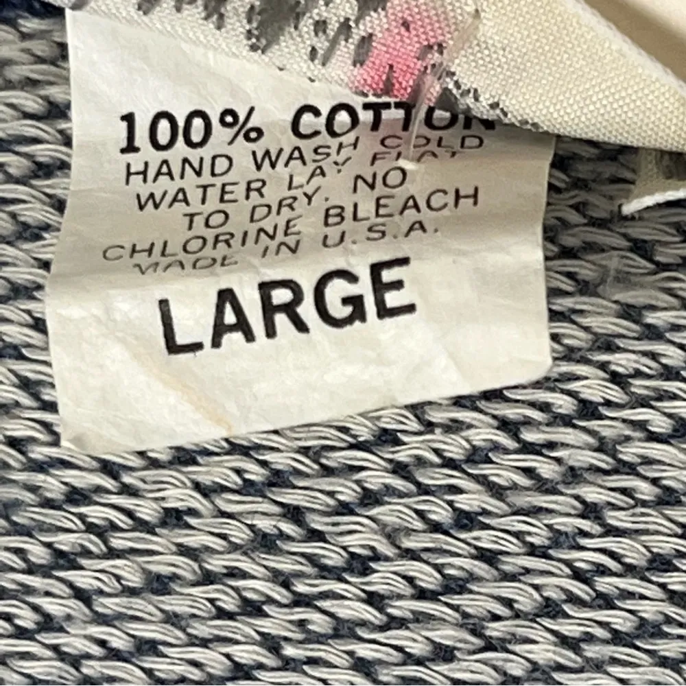 NEIMAN MARCUS Deadstock Blue Long Sleeves Beaded Top, Size Large - Image 6