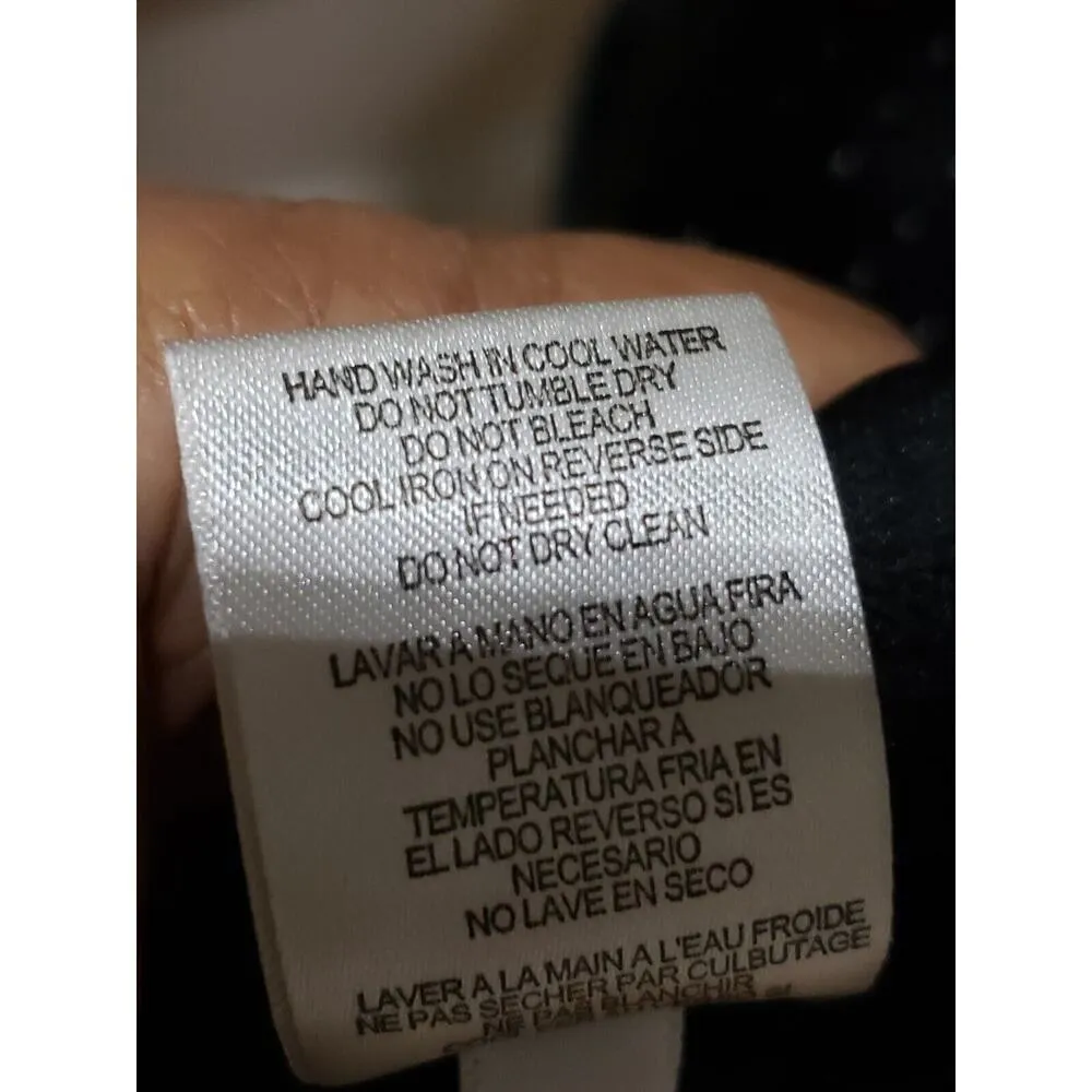 Jessica Simpson Womens Black Textured Dots One Shoulder Drape Sheath Dress 20W - Image 13