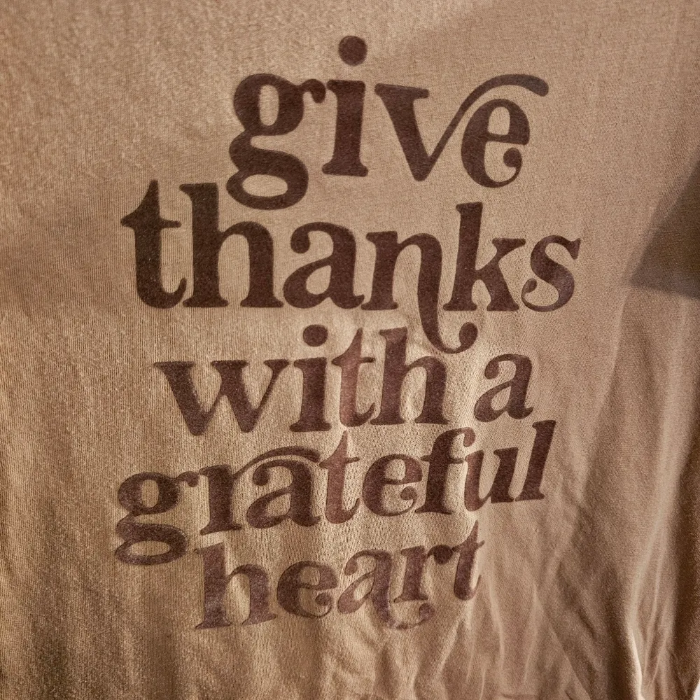 Maurices Oversized Small Give Thanks With a Grateful Heart Tee - Image 2