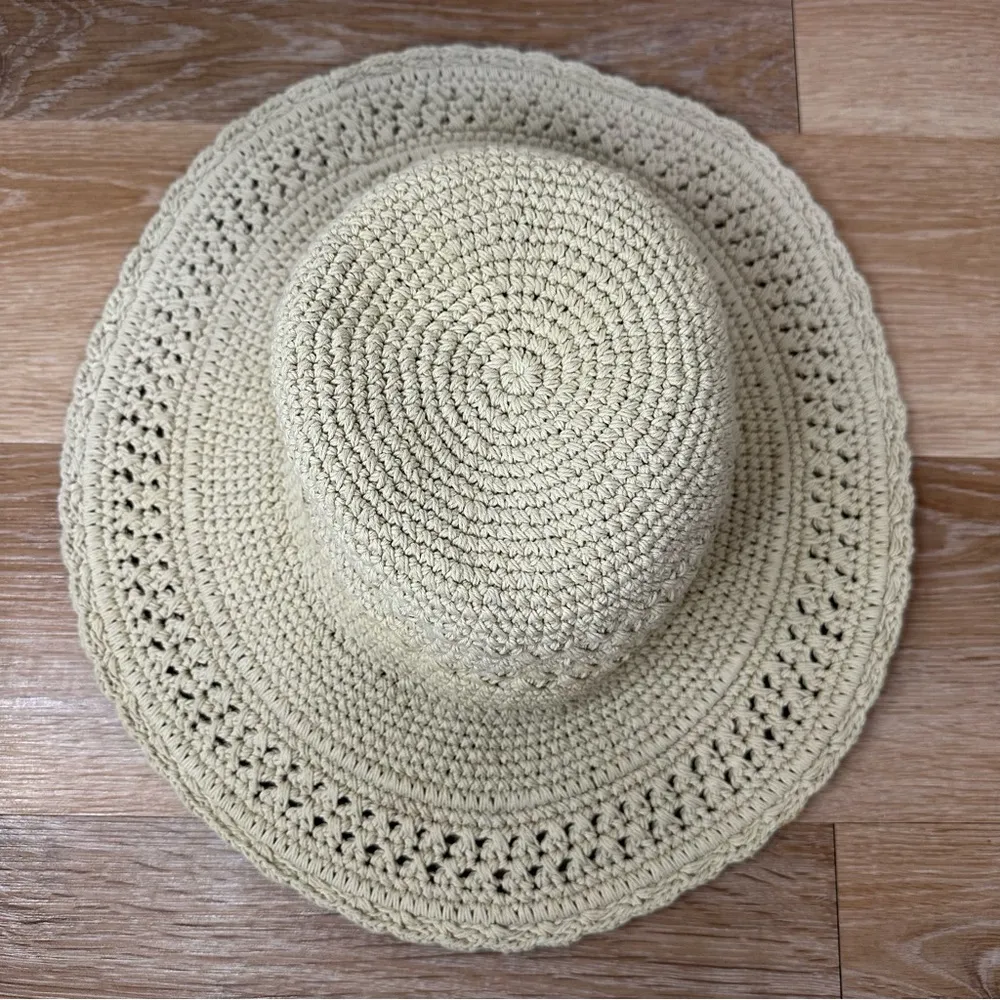 Silver Wave Boho Handmade Crochet Wide Brim Summer Hat - Image 5