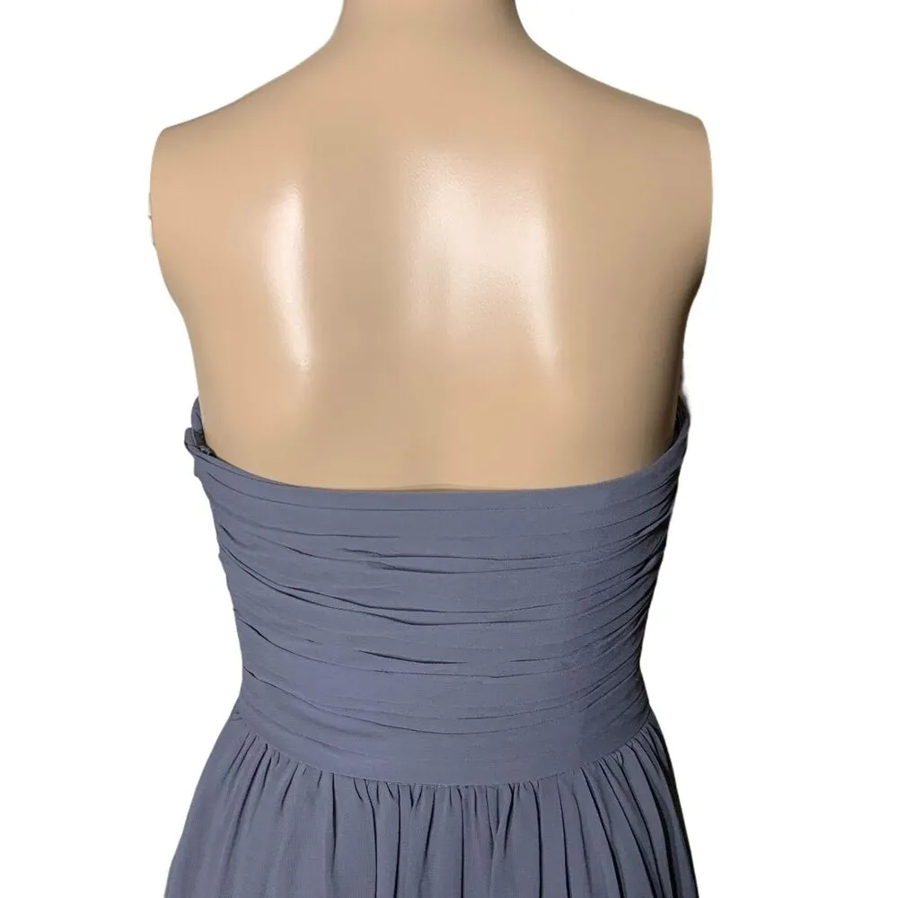 Bill Levkoff Womens Maxi Dress Gown Strapless Sweetheart Formal Gray Size 2 - Image 8