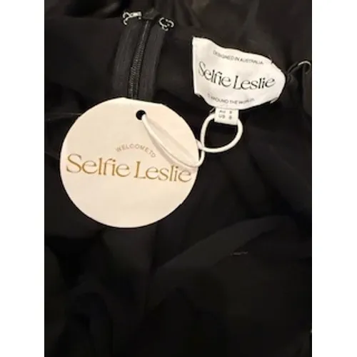 NWT Selfie Leslie Black Floral Embroidered‎ Slip Maxi Dress Gown - Image 7