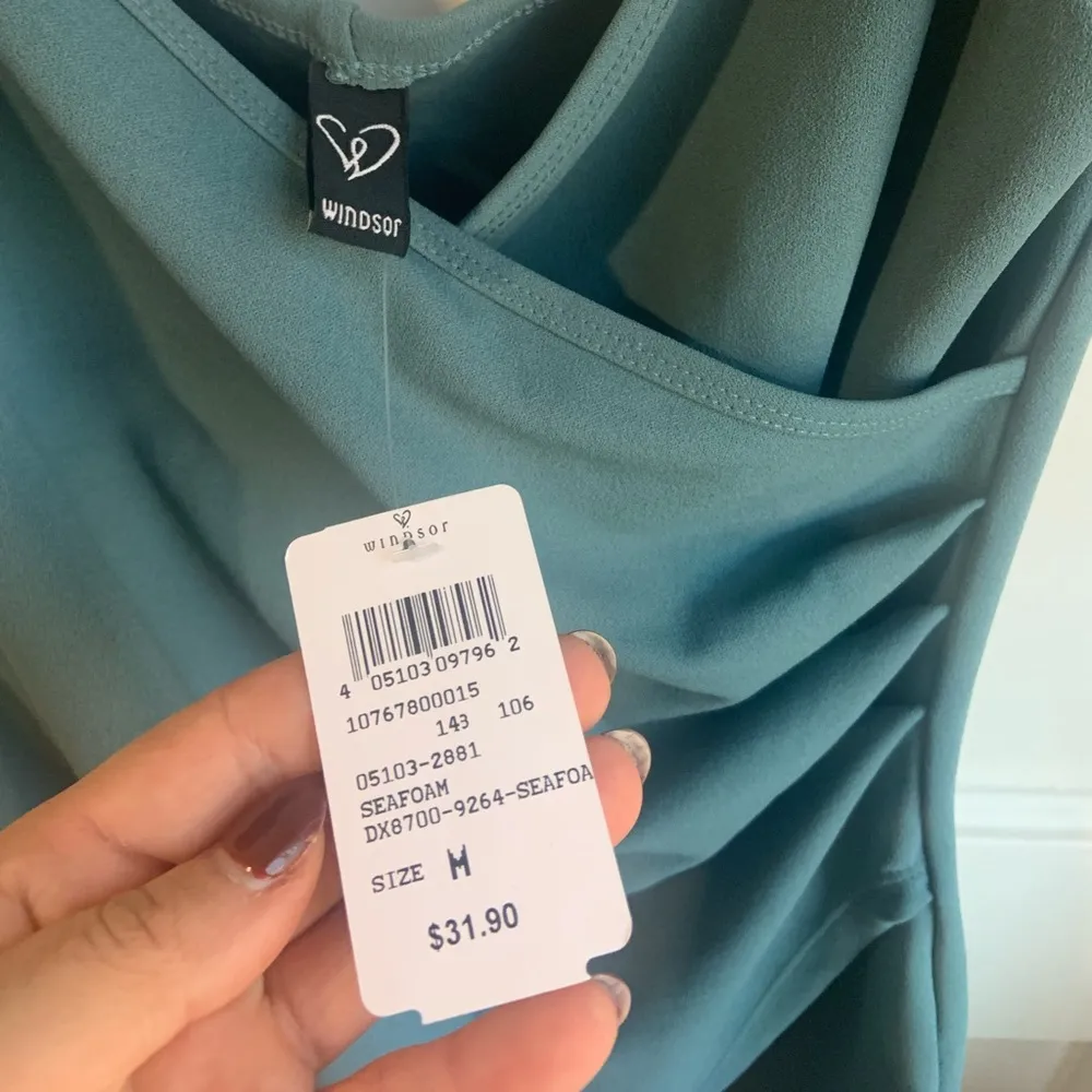 Windsor NWT Seafoam Blue Green Mini Party Semi Formal Dress Size Medium - Image 2