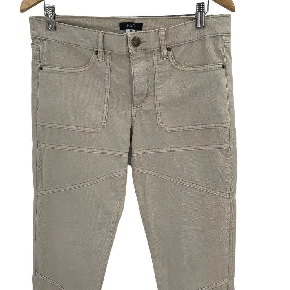 BDG Urban Outfitters Tan Moto Skinny Zipper Jeans 30 - Image 39