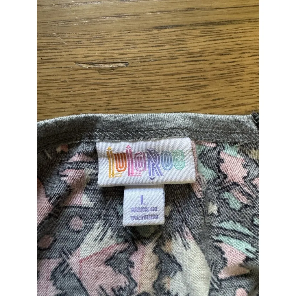 LuLaRoe Women‎ Size Large 3/4 Sleeve T Shirt Stretch Aztec Loungewear Teacher - Image 3