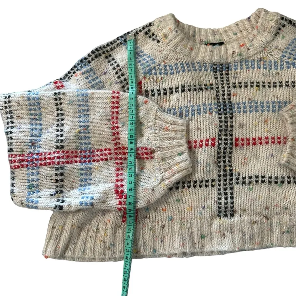 Topshop women's size 6 crew knit crop balloon sleeve sweater - Image 4